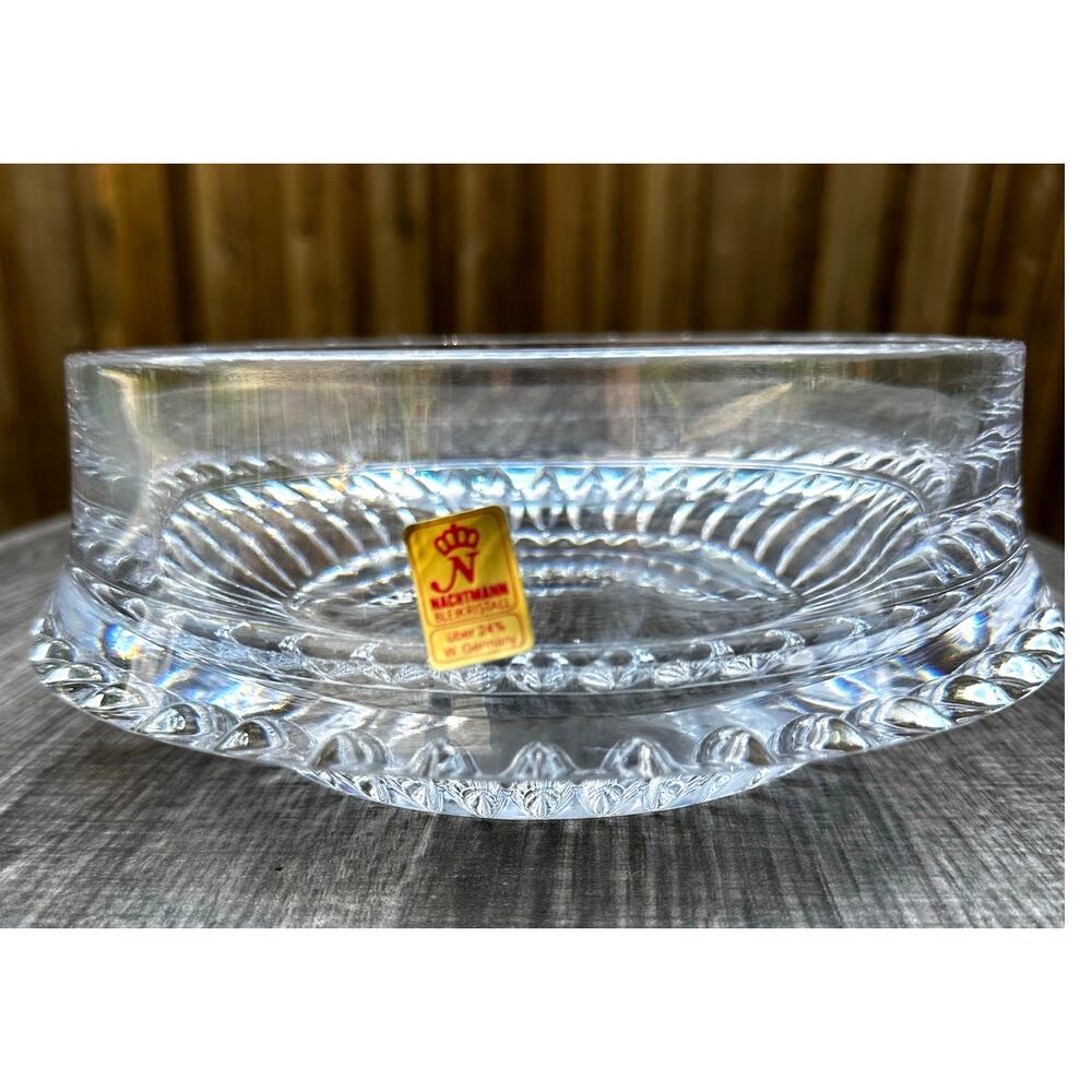 Nachtmann Bleikristall Uber 24% West Germany Vintage 7.5" Crystal Bowl-Stunning